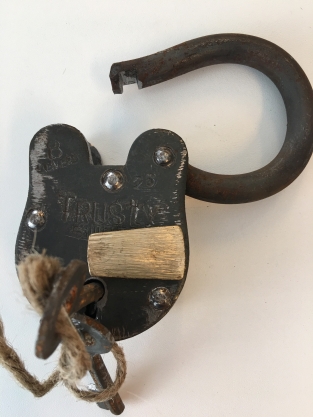 Old castle padlock 